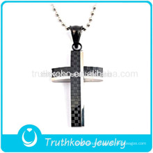 2016 Unique Design Religious Jewelry Black Stone Stainless Steel Dream Meaning Cross Pendants on Sale